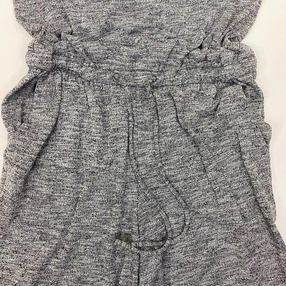 Gap Crop Wide Leg‎ Jumpsuit Black Ribbed Pockets Gray Women's S - Picture 4 of 7